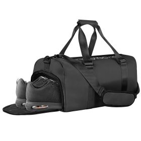 YSSOA Black Spacious Gym Bag