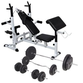 Weight Bench with Weight Rack