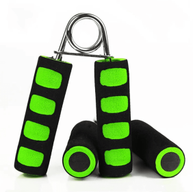Grip sponge sleeve A-type finger strength training rehabilitation (Color: Green)