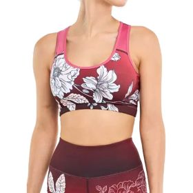Women's Padded Sports Bra (Colour: Cherry blossom powder, size: M)