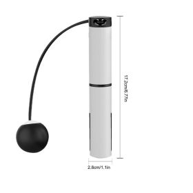 Cordless Jump Rope Ropeless Jump Rope Weighted Jump Rope With Alarm Reminder Skipping Rope For Men Women Kids Fitness Exercise (Color: Black)