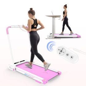 FYC 2 in 1 Under Desk Treadmill - 2.5 HP Folding Treadmill (Color: Pink)