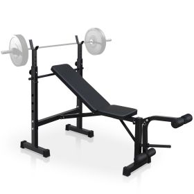 Olympic Weight Bench, Bench Press Set with Squat Rack (Color: as Pic)